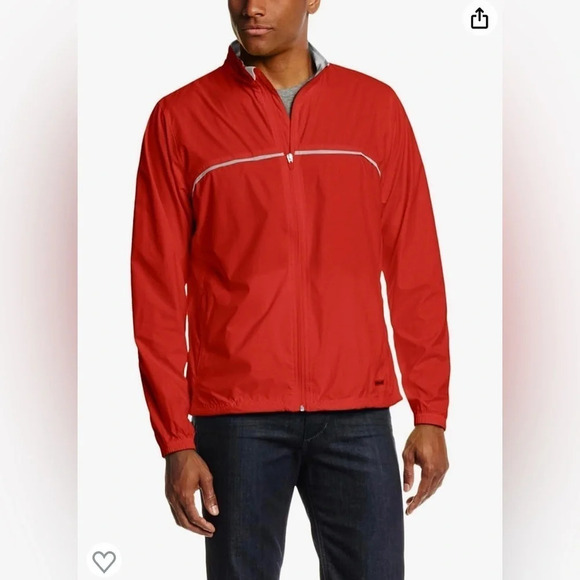 🌸Charles River Apparel Men’s Racer Packable Windbreaker Jacket red size L - Picture 1 of 11